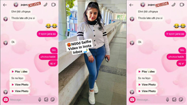 Cute Desi Girl Jasjeet Latest Most Exclusive – Viral Nude Video Shared in Insta Inbox