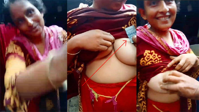 Neighbour Aunty Showing Her – Boobs For Money Video